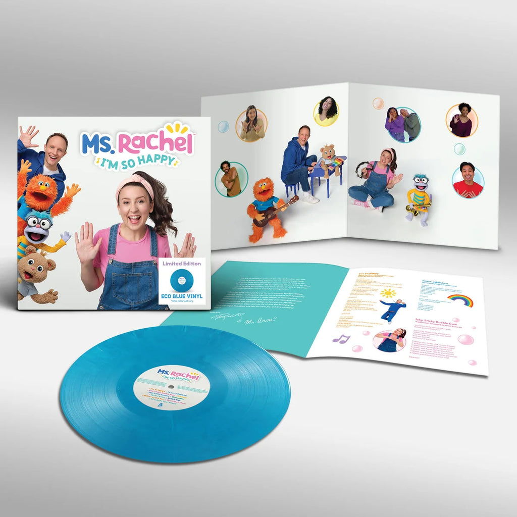 Ms. Rachel “I'm So Happy” (Tradewide Eco Blue Vinyl) LP