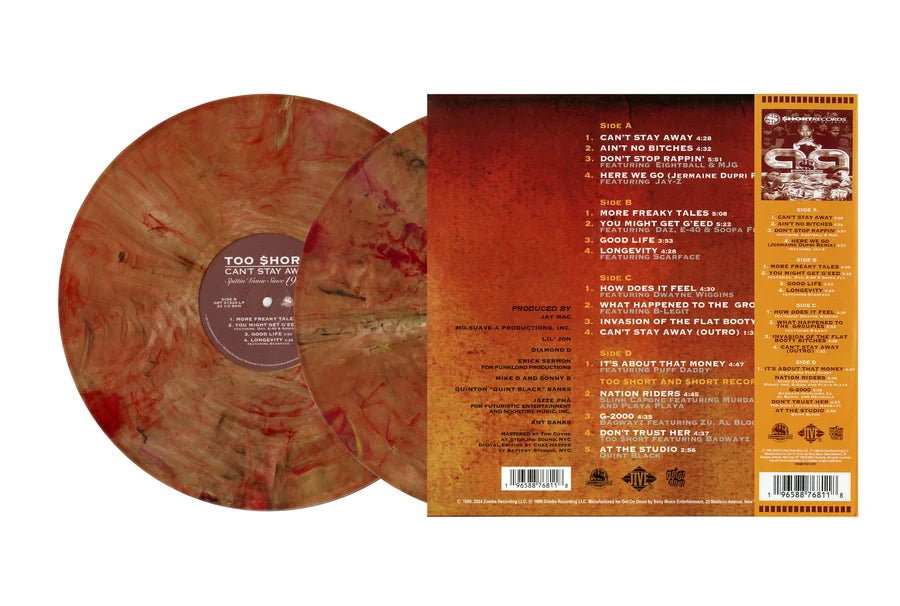 Too $hort "CAN'T STAY AWAY" (COLORED VINYL W/OBI) 2LP