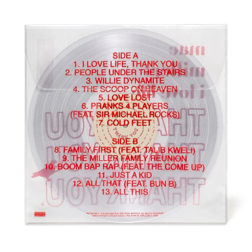 Mac Miller "I Love Life, Thank You" (Clear Vinyl)