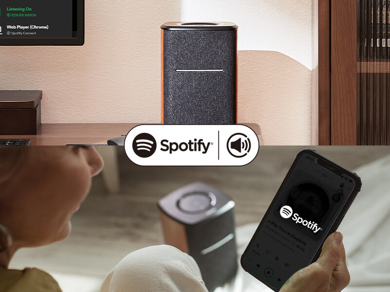 Edifier MS50A Tabletop Wi-Fi Bluetooth v5.0 Smart Speaker 40 Watts (Brown)