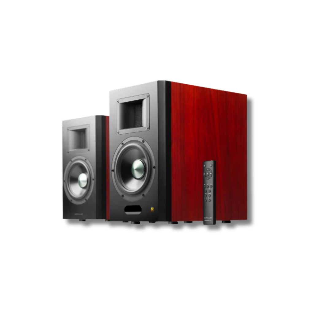 Airpulse A300PRO Hi-Res Audio Certified Active Speaker System Built-in Amplifier Optical, Coaxial, Bluetooth 5.0 aptX, RCA, AUX, and USB Inputs - Pair