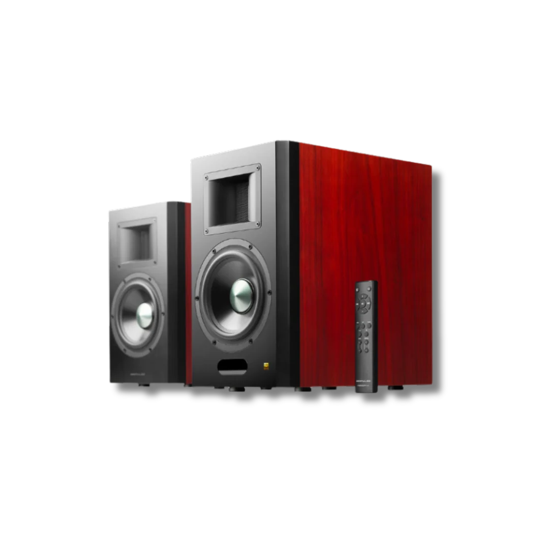 Airpulse A300PRO Hi-Res Audio Certified Active Speaker System Built-in Amplifier Optical, Coaxial, Bluetooth 5.0 aptX, RCA, AUX, and USB Inputs - Pair