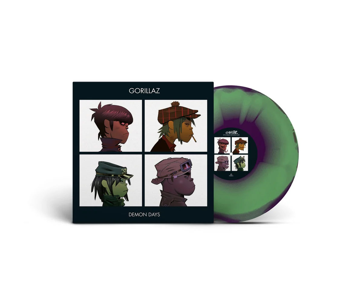 GORILLAZ "Demon Days" (Limited, Brick & Mortar Exclusive) [Half-Speed Mastered] [Green, Purple, And Red Vinyl] *PRE-ORDER*