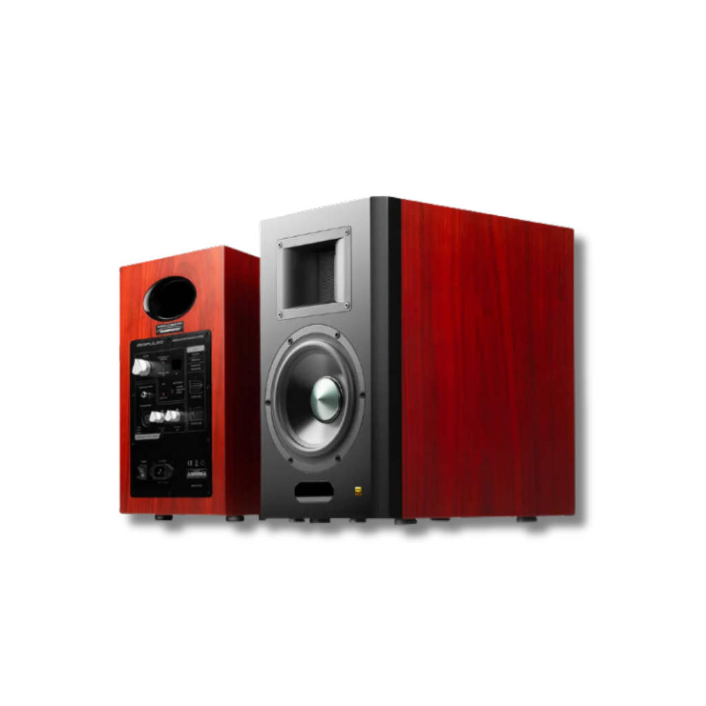 Airpulse A300PRO Hi-Res Audio Certified Active Speaker System Built-in Amplifier Optical, Coaxial, Bluetooth 5.0 aptX, RCA, AUX, and USB Inputs - Pair