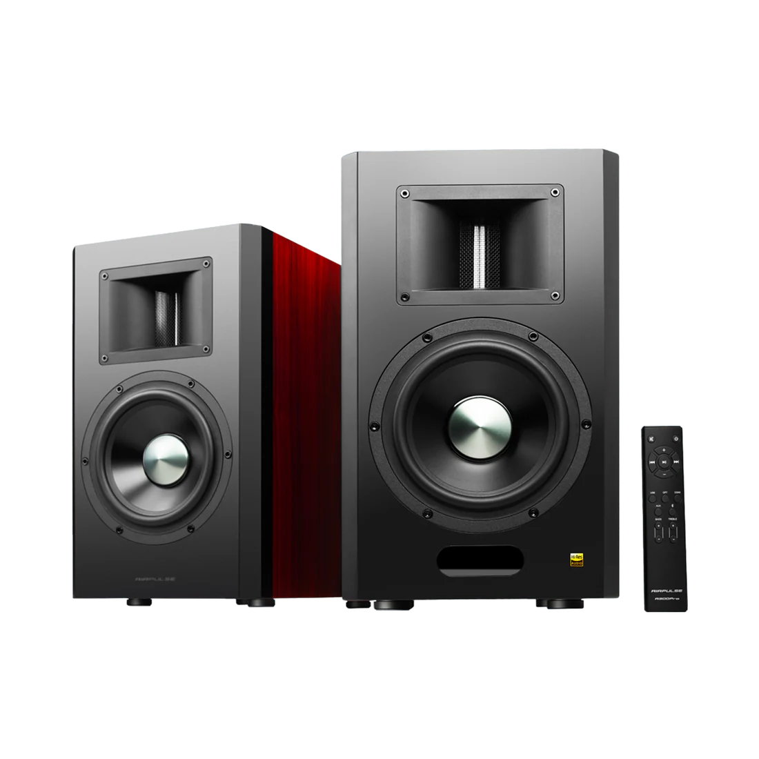 Airpulse A300PRO Hi-Res Audio Certified Active Speaker System Built-in Amplifier Optical, Coaxial, Bluetooth 5.0 aptX, RCA, AUX, and USB Inputs - Pair