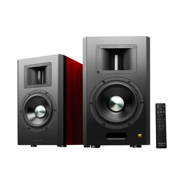 Airpulse A300PRO Hi-Res Audio Certified Active Speaker System Built-in Amplifier Optical, Coaxial, Bluetooth 5.0 aptX, RCA, AUX, and USB Inputs - Pair